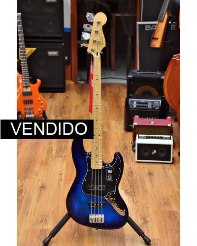 Fender LTD Player Jazz Bazz Plus Top MN Blue Burst Serial# 20139914